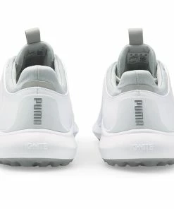 Puma IGNITE Pro Spikeless Waterproof Shoes - White/Silver/High Rise -Second Hand Clubs Sales puma ignite pro spiked shoes whitesilverhigh rise 4