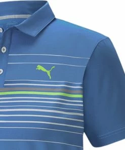 Puma MATTR Canyon Polo Shirt - Bright Cobalt/Greenery -Second Hand Clubs Sales puma mattr canyon polo shirt bright cobaltgreenery 3 1