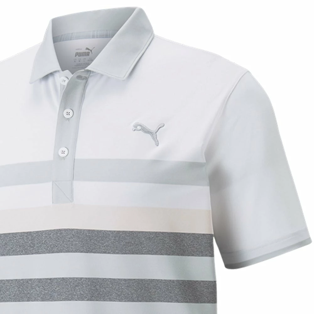 Puma MATTR One Way Polo Shirt - Bright White/Chalk Pink - Image 5