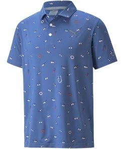 Puma MATTR Sunnies Polo Shirt - Bright Cobalt/Quiet Shade