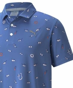 Puma MATTR Sunnies Polo Shirt - Bright Cobalt/Quiet Shade -Second Hand Clubs Sales puma mattr sunnies polo shirt bright cobaltquiet shade 6