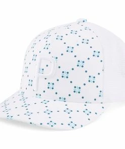 Puma Rochester P Cap - Bright White/Tropical Aqua -Second Hand Clubs Sales puma rochester p cap bright whitetropical aqua 3