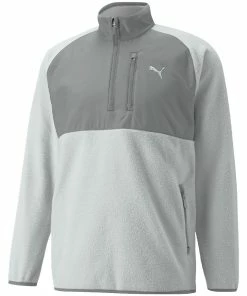 Puma Sherpa 1/4 Zip Pullover - High Rise/Quiet Shade