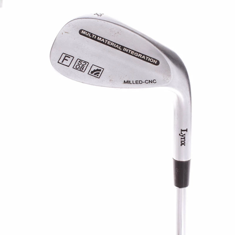 Lynx MILLED CNC Steel Men's Right Hand Gap Wedge 52 Degree Wedge Flex - Lynx 3 Lynx MILLED CNC Steel Men's Right Hand Gap Wedge 52 Degree Wedge Flex - Lynx
