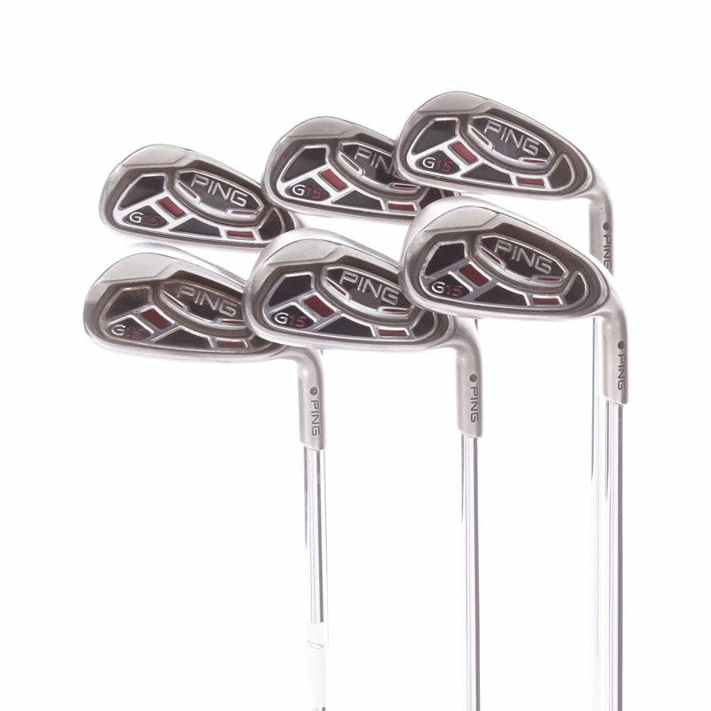Ping G15 Steel Men's Right Hand Irons 5-PW Black Dot Regular - Ping AWT 3 Ping G15 Steel Men's Right Hand Irons 5-PW Black Dot Regular - Ping AWT