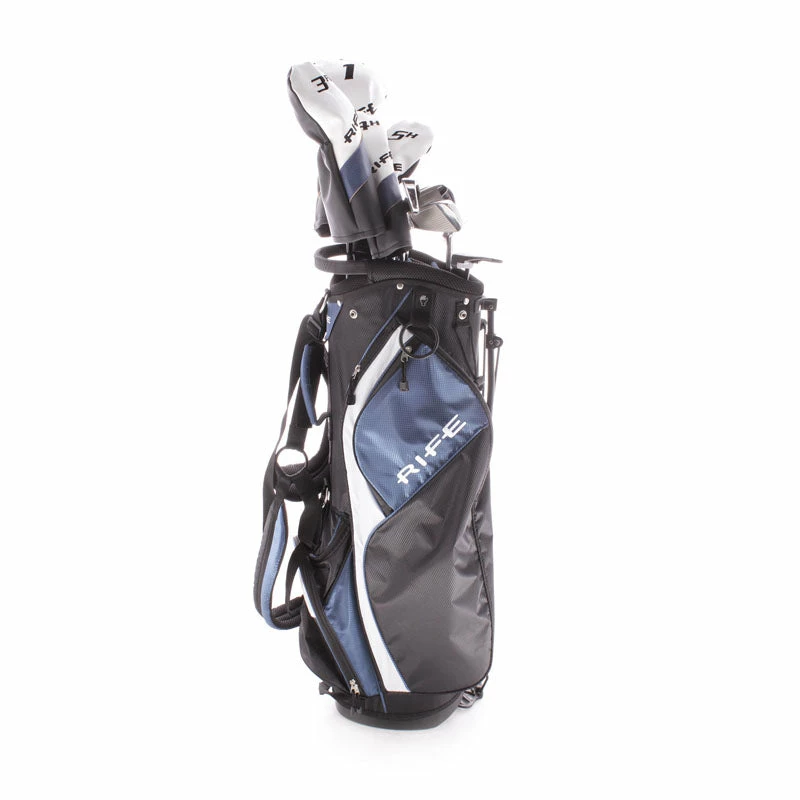 Rife RX2 Steel Men's Right Hand Driver 3 Wood 4 And 5 Hybrid 6-sw Putter Plus Stand Bag Regular - Rife 3 Rife RX2 Steel Men's Right Hand Driver 3 Wood 4 And 5 Hybrid 6-sw Putter Plus Stand Bag Regular - Rife