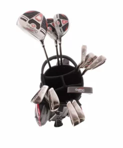 Golphin GFK 9-10 11 Piece Set Graphite Junior Left Hand Driver,5 Wood,5 Hybrid 5-SW Putter Plus Stand Bag Junior - Golphin -Second Hand Clubs Sales sh hc22201c