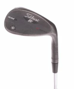 Titleist Vokey SM6 Jet Black M-Grind Steel Men's Right Hand Sand Wedge 8 Bounce Regular - Project X 5.5 -Second Hand Clubs Sales sh hc22632a 1