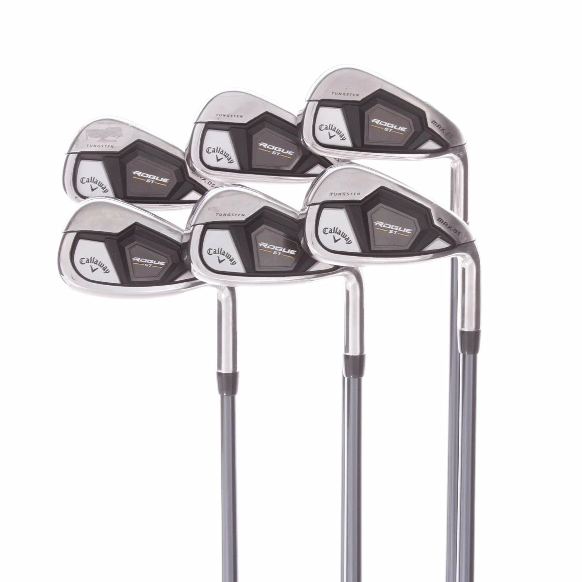 Callaway Rogue ST Max OS Graphite Mens Right Hand Irons 5-PW Stiff - Recoil Dart F4 3 Callaway Rogue ST Max OS Graphite Mens Right Hand Irons 5-PW Stiff - Recoil Dart F4