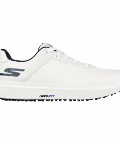 Skechers Go Golf Drive 5 Waterproof Spikeless Shoes - White/Navy