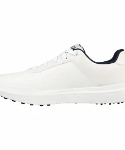 Skechers Go Golf Drive 5 Waterproof Spikeless Shoes - White/Navy -Second Hand Clubs Sales skechers go golf drive 5 spikeless shoes whitenavy 3