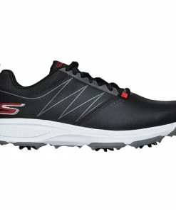 Skechers Go Golf Torque Spiked Waterproof Shoes - Black/Red