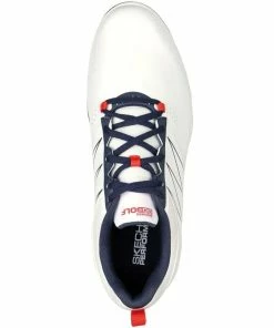 Skechers Go Golf Torque Spiked Waterproof Shoes - White/Navy/Red -Second Hand Clubs Sales skechers go golf torque spiked shoes 1