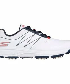 Skechers Go Golf Torque Spiked Waterproof Shoes - White/Navy/Red