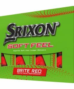 Srixon Soft Feel Golf Balls - Brite Red - 12 Pack -Second Hand Clubs Sales srixon soft feel golf balls brite red 4