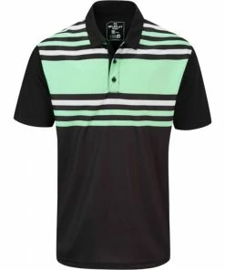 Stuburt Evolve Pure Stripe Polo Shirt - Black/Mint