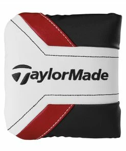 TaylorMade Mallet Headcover - White/Black/Red -Second Hand Clubs Sales taylormade mallet headcover white black red 6