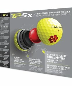 TaylorMade TP5x Golf Balls - Yellow - Double Dozen 9 TaylorMade TP5x Golf Balls - Yellow - Double Dozen -Second Hand Clubs Sales tp5x yellow 2 1 1
