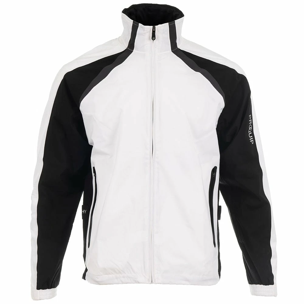 ProQuip Golf Trophy Waterproof Jacket - White/Black/Grey 3 ProQuip Golf Trophy Waterproof Jacket - White/Black/Grey