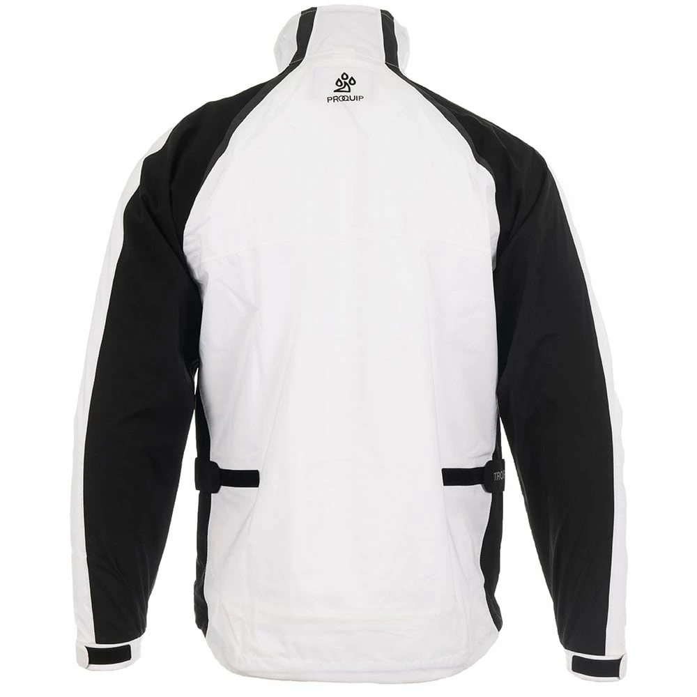 ProQuip Golf Trophy Waterproof Jacket - White/Black/Grey 5 ProQuip Golf Trophy Waterproof Jacket - White/Black/Grey - Image 3