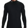 Under Armour ColdGear Armour Fitted Mock - Black/White -Second Hand Clubs Sales under armour coldgear armour fitted mock black 1