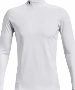 Under Armour ColdGear Armour Fitted Mock - White/Black -Second Hand Clubs Sales under armour coldgear armour fitted mock white 2