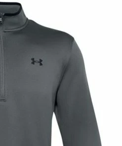 Under Armour Mens Armour Fleece 1/2 Zip - Pitch Grey/Black -Second Hand Clubs Sales under armour fleece half zip pitch grey black 5