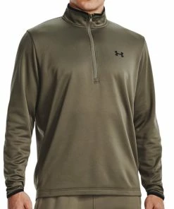 Under Armour 1/2 Zip Armour Pullover - Tent/Black -Second Hand Clubs Sales under armour mens 12 zip armour pullover tentblack 3
