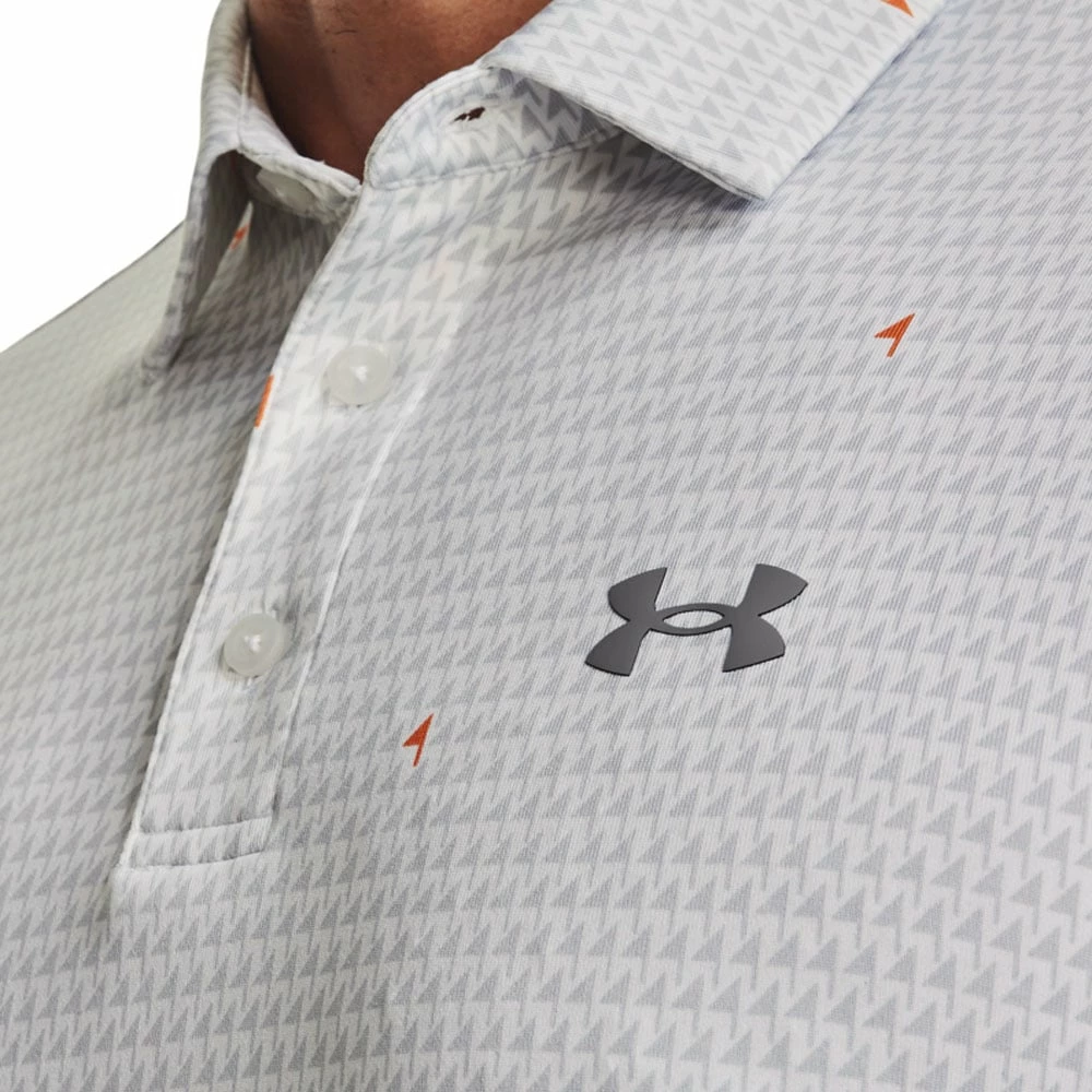 Under Armour Playoff Polo Shirt 2.0 - White/Grey/Orange 5 Under Armour Playoff Polo Shirt 2.0 - White/Grey/Orange - Image 3