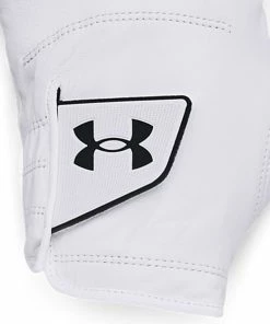 Under Armour Spieth Tour Cabretta Leather Glove - White/Black -Second Hand Clubs Sales under armour spieth tour leather glove white black 3
