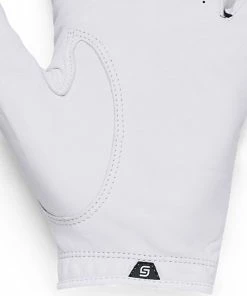 Under Armour Spieth Tour Cabretta Leather Glove - White/Black -Second Hand Clubs Sales under armour spieth tour leather glove white black 5