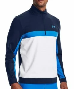 Under Armour Storm 1/2 Zip Pullover - Academy/White -Second Hand Clubs Sales under armour storm 12 zip pullover academywhite 3