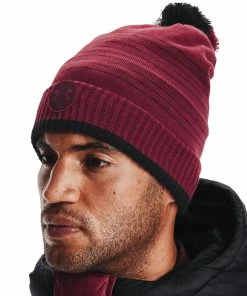Under Armour Truckstop Fleece Beanie Hat - League Red/Black -Second Hand Clubs Sales under armour truckstop fleece beanie league red 2