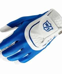 Wilson Staff Fit All Mens Golf Glove - Blue/White