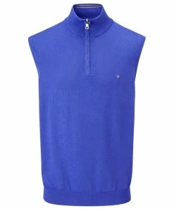 Oscar Jacobson Bob Pin Sleeveless Sweater - Royal Blue